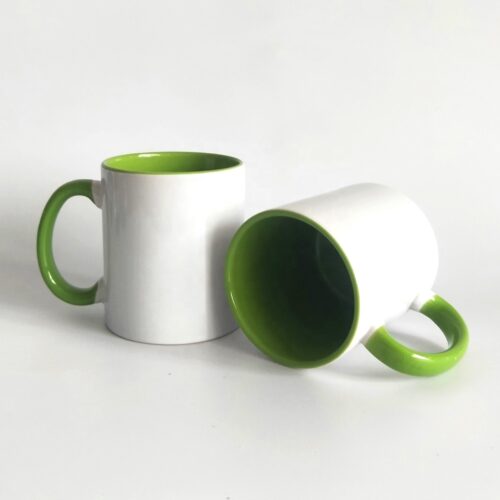 Sublimation Inner Handle Color Mug Green by meriTokri