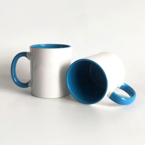 Sublimation Inner Handle Color Mug Light Blue by meriTokri
