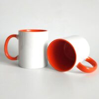 Sublimation Inner Colour Handle Mug Orange
