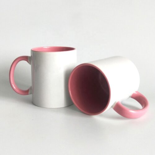 Sublimation Inner Handle Color Mug Pink by meriTokri
