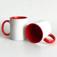 Sublimation Inner Colour Handle Mug red