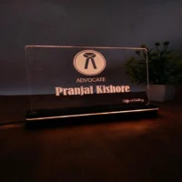 Personalized Lawyer Name Plate LED Lamp Corporate Gift for Advocates